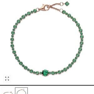 NWOT Pandora emerald pave tennis bracelet